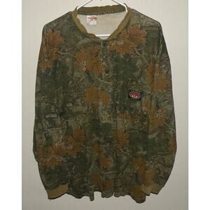 Rasco FR HRC 2 Men’s XL LS Polo Shirt Henley Cajun Camo